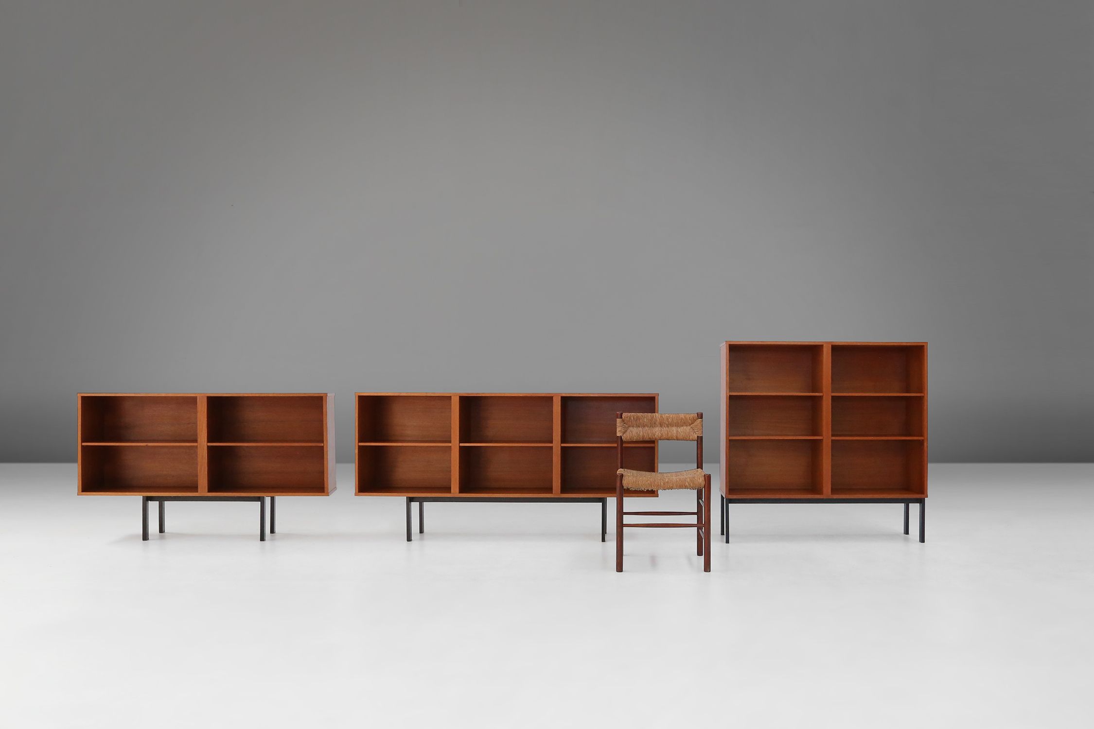 Set of Three Mid‑Century Teak Cabinets, Belgium, 1960sthumbnail